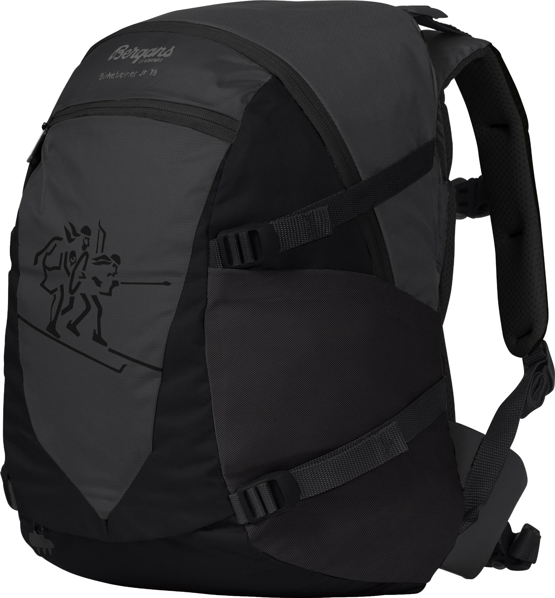 Bergans Birkebeiner Jr 18 Black/dark Shadow Grey barnesekk