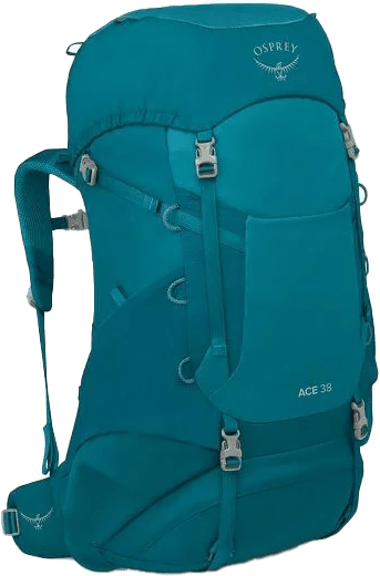 Osprey Kids' Ace 38 Blue Spikemoss/Deep Peyto ryggsekk